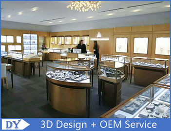 الوسيم S / S متجر مجوهرات نماذج الحالات تصميم 3D البيج + أبيض متطاط