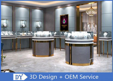 3D تصميم متجر مجوهرات نماذج في الحجم المخصص شعار / مفروشات متجر المجوهرات