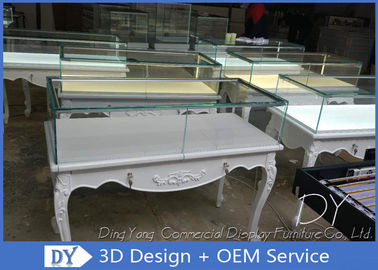 3D تصميم خشب الزجاج مجوهرات عرض العرض مع القفل حجم 1200X550X950MM